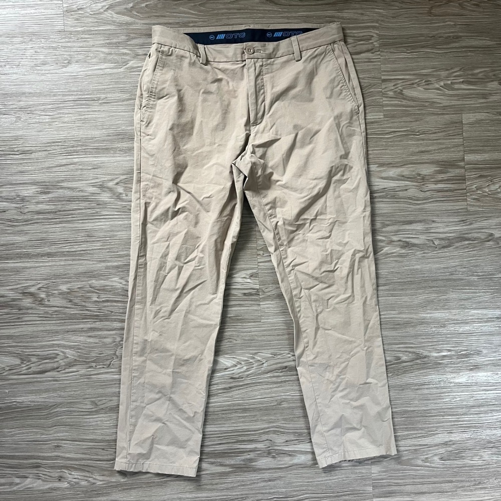 Vineyard Vines Mens On-The-Go Pants Khaki Tan Chino 1P000005 34x30